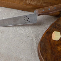 Professional Serving Cheese Knife - Walnut Handle