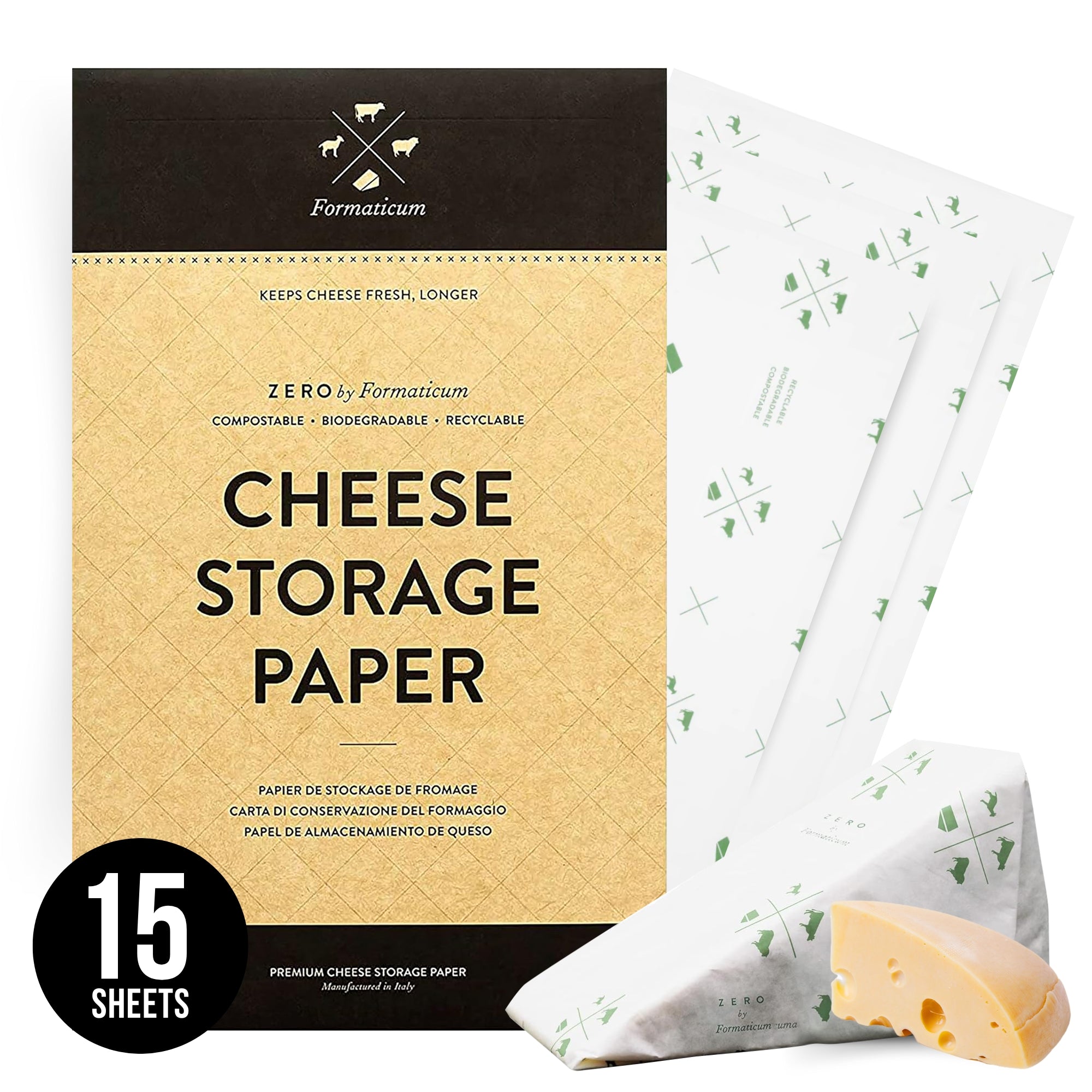 Cheese Storage Paper, Compostable & Plastic-Free