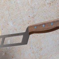 Professional Soft Cheese Knife w/ Forklet - Olive Wood Handle