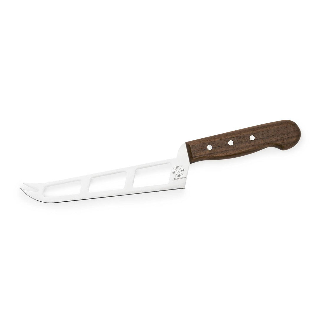Professional Soft Cheese Knife w/ Forklet - Olive Wood Handle