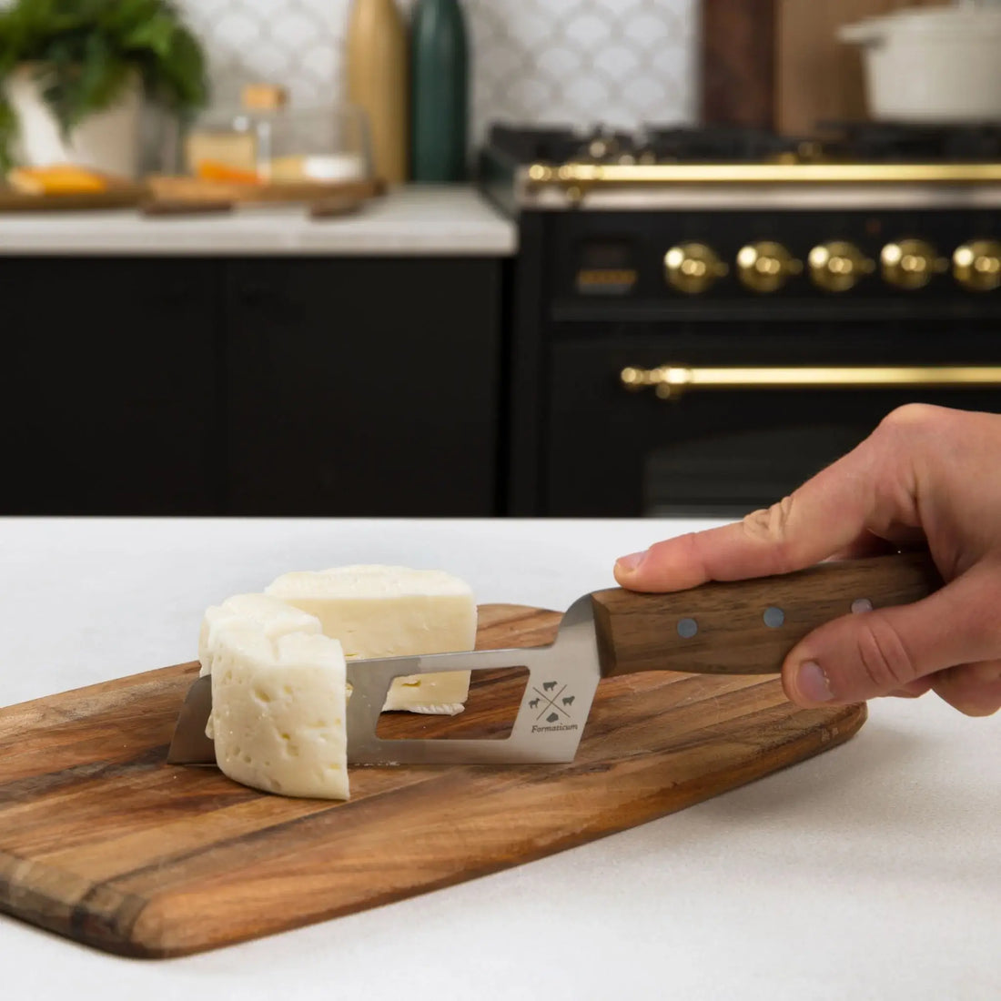 Mini Soft Cheese Knife - Walnut Handle
